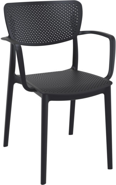 雅芳armchair-black-front-side